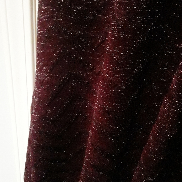 KMW wine color shimmer loose fit dress - Picture 3 of 5